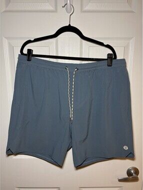 Free Fly Andros Men’s Athletic Shorts Size XXL 7” Inseam Blue Unlined